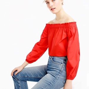 J Crew off shoulder blouse